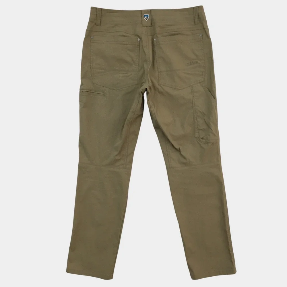 Kuhl Revolvr Rogue Pants Mens 33x30 Tan Brown Uberkuhl Stretch Tapered Hiking